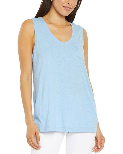 NYDJ Sleeveless Pocket T-shirt - Blue