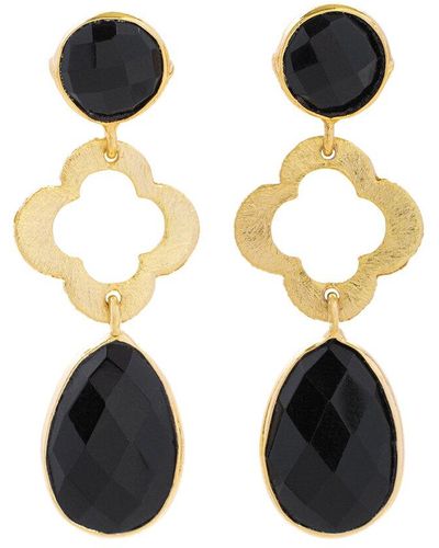 Saachi 14k Plated Earrings - Black