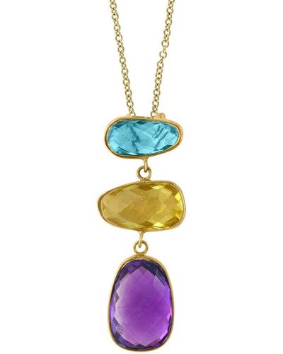 Effy Fine Jewelry 14k 6.22 Ct. Tw. Gemstone Pendant - Purple