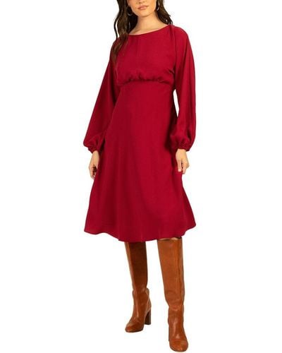 Trina Turk Vanita Midi Dress - Red
