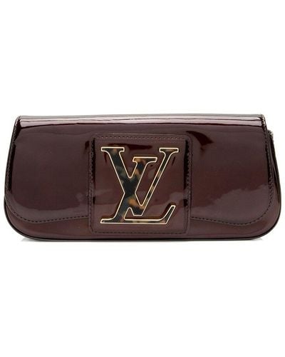 Louis Vuitton Patent Leather & Resin Sobe Clutch (Authentic Pre-Owned) - Brown