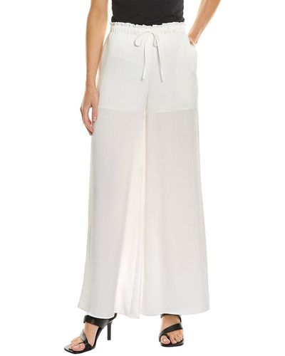 Fate Hammered Satin Pant - White