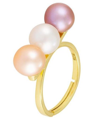 Splendid Vermeil 7-8mm Pearl Ring - Pink