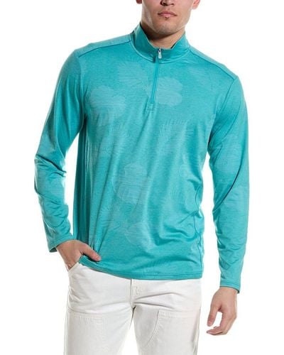 Tommy Bahama Delray Frond 1/2-zip Pullover - Blue