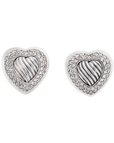 David Yurman Cable Collection 0.75 Ct. Tw. Diamond Earrings (Authentic Pre-Owned) - Metallic