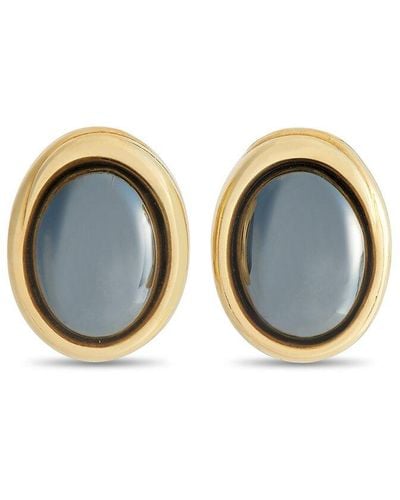 Tiffany & Co. 18K Diamond & Hematite Angela Cummings Earrings (Authentic Pre-Owned) - Blue