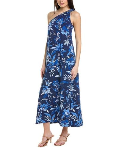 Tommy Bahama Romantic Blooms One-shoulder Maxi Dress - Blue