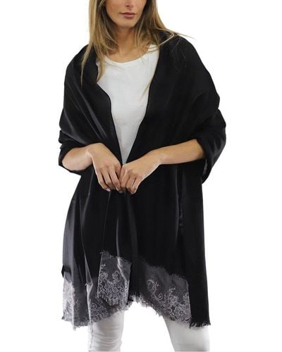 La Fiorentina Silk & Cashmere-blend Scarf - Black