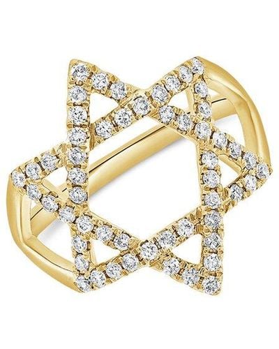 Sabrina Designs 14k 0.48 Ct. Tw. Diamond Star Of David Ring - Metallic