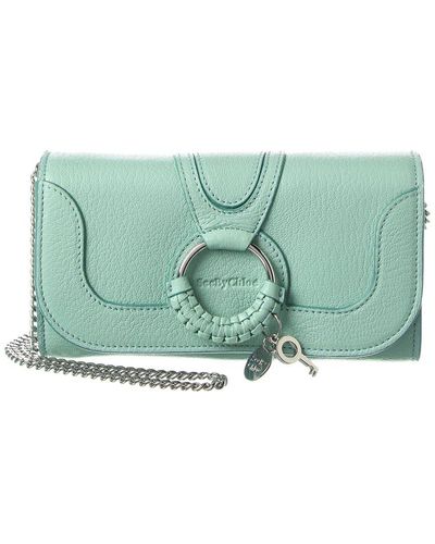 See By Chloé Hana Leather Wallet On Chain - Green