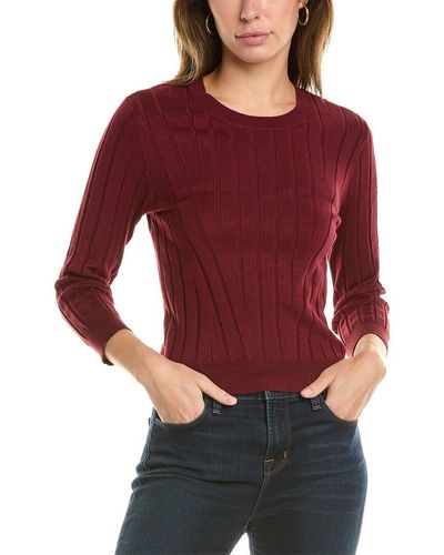 Rachel Roy Transfer Rib Sweater - Red