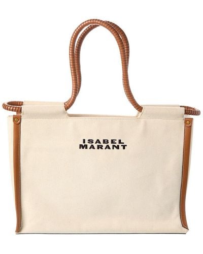 Isabel Marant Toledo Canvas & Leather Tote - Natural
