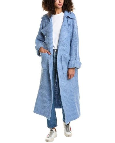 Suboo Mista Oversized Wool-blend Coatigan - Blue