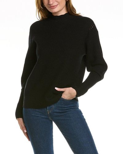 Rebecca Taylor Turtleneck Wool-blend Sweater - Black