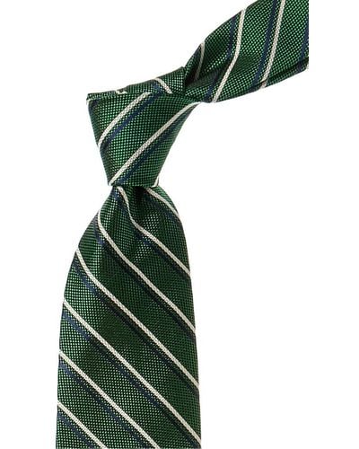 Brooks Brothers Green Sidewheeler Stripe Silk Tie