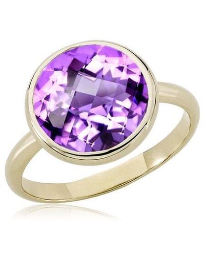 Genevive Jewelry 14k Over Silver Cz Ring - Purple