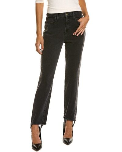 FAVORITE DAUGHTER The Evelyn High-rise Storm Slim Straight Jean - Black