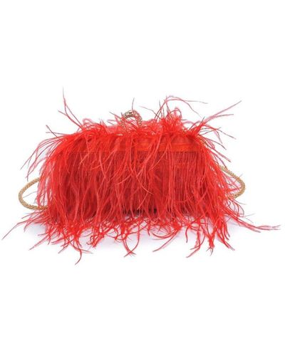Moda Luxe Harlow Suede Evening Bag - Red