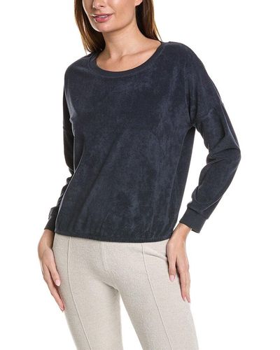 Barefoot Dreams Cozyterry Dolman Pullover - Blue