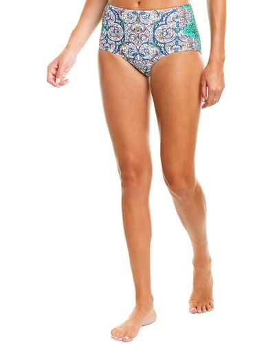 Tory Burch Printed High-waisted Bottoms - Blue