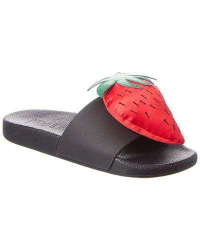 JW Anderson Strawberry Rubber Slide - Red