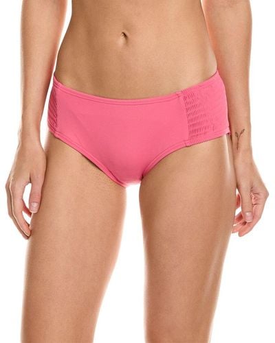Kate Spade Smocked Bikini Bottom - Pink