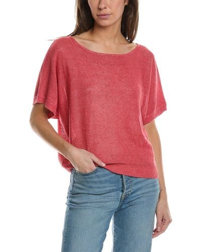 Tommy Bahama Cedar French Sleeve Linen Jumper - Red