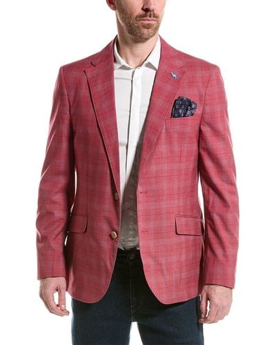 Tailorbyrd Glen Plaid Sportcoat - Red