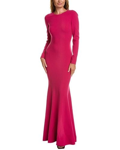 Michael Kors Collection Wool-blend Fishtail Gown - Pink