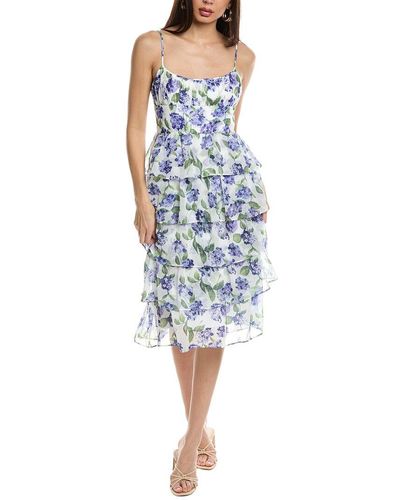 Amanda Uprichard Adelina Midi Dress - Blue