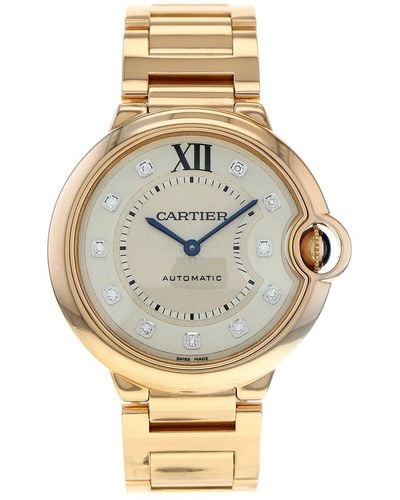 Cartier Ballon Bleu 36 Diamond Watch, Circa 2013 (Authentic Pre-Owned) - Metallic