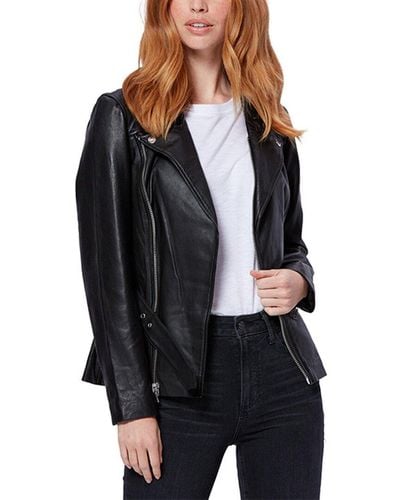 PAIGE Dita Leather Jacket - Black