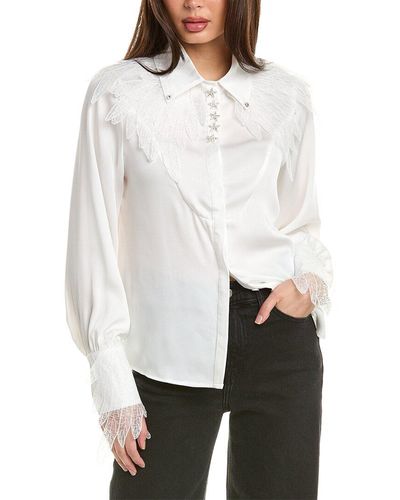 Beulah London Applique Shirt - White