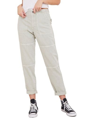 Bella Dahl Sutton Rolled Patch Pant - Gray