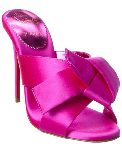 Christian Louboutin Matricia 100 Satin Sandal - Pink