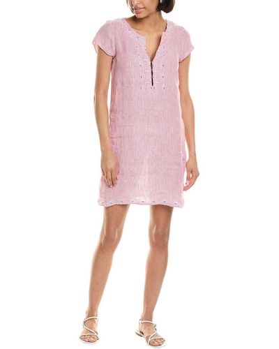 HIHO Rachel Linen Shift Dress - Pink