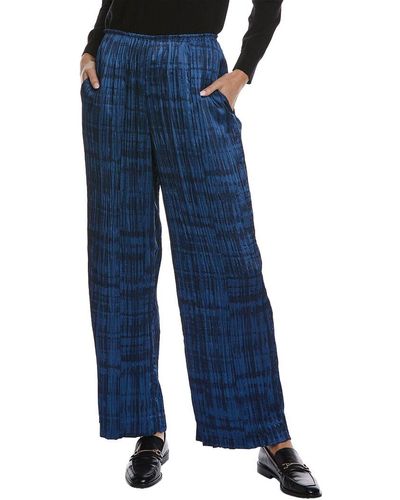 Vince Crushed Tie-dye Pull-on Pant - Blue