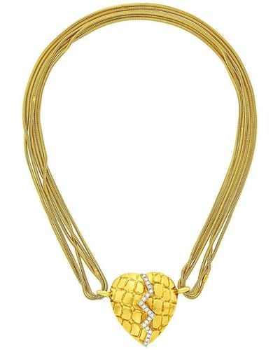 Gucci 18K 0.50 Ct. Tw. Diamond Heart Pendant Necklace (Authentic Pre-Owned) - Metallic