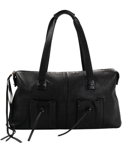 Gucci Leather Tassel Shoulder Bag (Authentic Pre-Owned) - Black