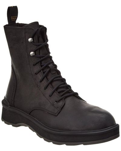 Sorel Hi-line Lace Leather Boot - Black