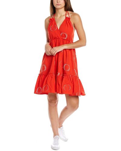 Eva Franco Halter A-line Dress - Red
