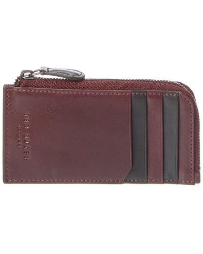 Ted Baker Nanns Contrast Detail Leather Zip Around Card Case - Purple