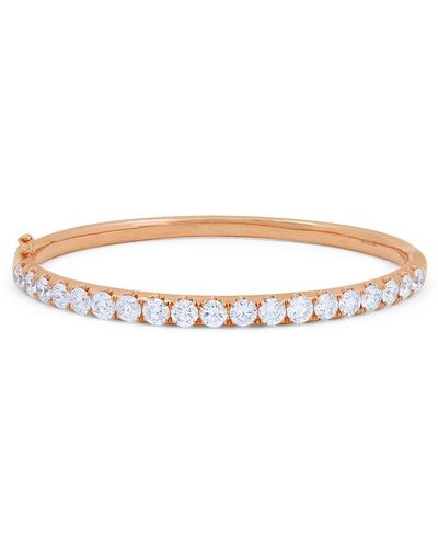 Diana M. Jewels Fine Jewelry 18k Rose Gold 4.81 Ct. Tw. Diamond Bangle Bracelet - White