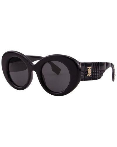 Burberry Unisex Be4370u 49mm Sunglasses - Black