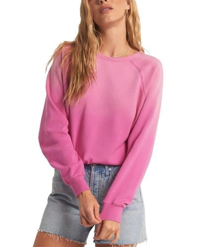 Z Supply Washed Ashore Sweatshirt - Pink