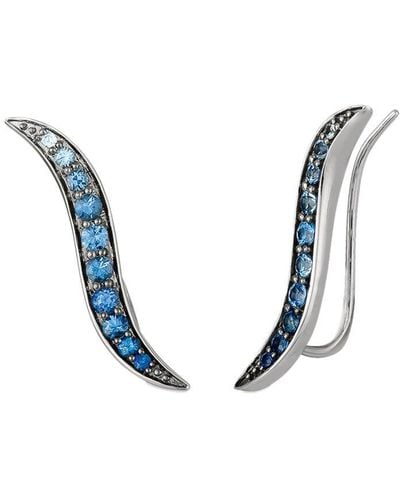 Le Vian ® 14k White Gold® 0.85 Ct. Tw. Sapphire Climber Earring - Blue