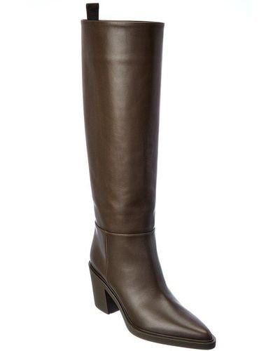 Gianvito Rossi 60 Leather Knee-high Boot - Brown