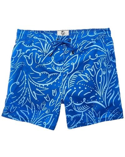 Ted Baker Ryburn Paisley Printed Swim Short - Blue