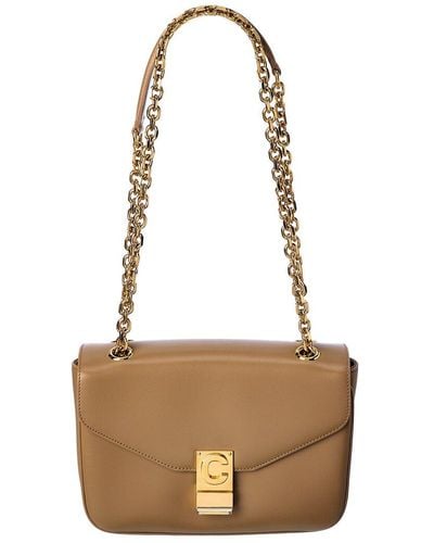 Celine C Medium Leather Shoulder Bag - Brown
