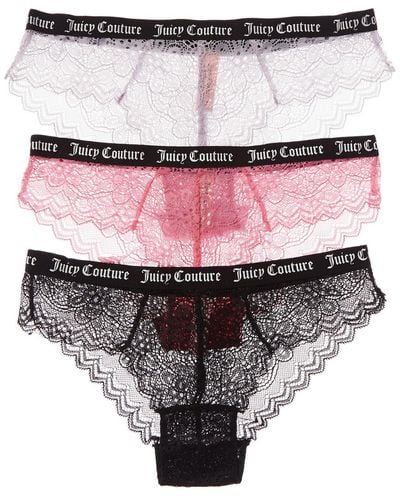 Juicy Couture 3pk Micro Lace Panty - Pink
